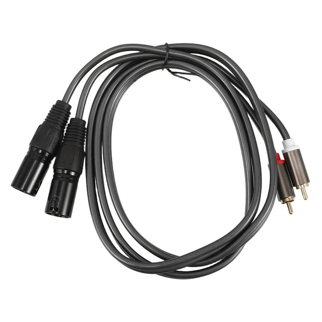 Alt view image 4 of 6 - 2 Rca Male to 2 Xlr Male Audio Cable for Mixer Amplifier Microphone Professional Studio Home Use Versatile Balanced Stereo