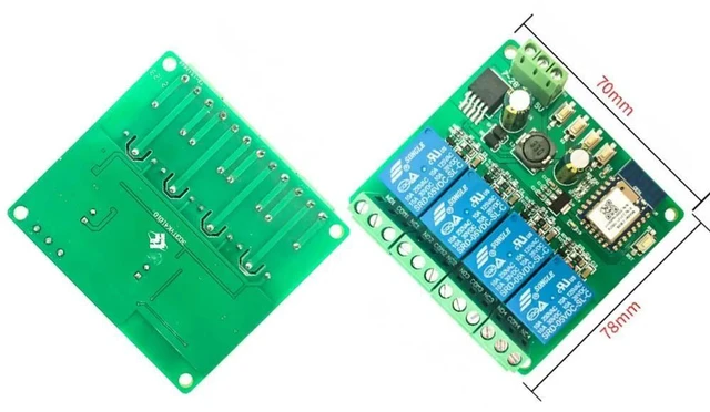 Alt view image 4 of 6 - Tuya 4Way Remote Control Relay Module DC5/7-28V Bluetooth-compatible APP Control Switch Point Self-locking Timer Relay