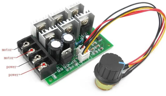 Alt view image 5 of 6 - PWM Motor Speed Controller DC 9-55V 40A Motor Speed Regulator 2000W High Power Linear Speed Control Module 9V 12V 24V 36V 48V