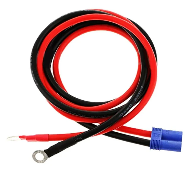 Alt view image 7 of 12 - 50CM EC5 Female Connector to Ring Terminal Extension Cord Cable 10WAG 12-36V