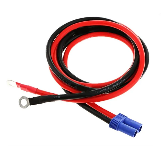 Alt view image 9 of 12 - 50CM EC5 Female Connector to Ring Terminal Extension Cord Cable 10WAG 12-36V