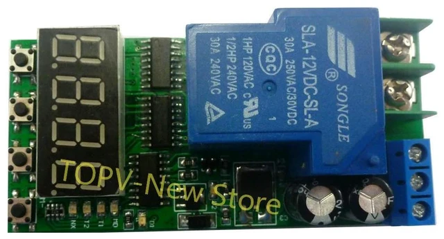 Alt view image 4 of 6 - IO23C01 DC12V 30A Multifunction Timer Delay Relay Module High Power On/Off Self-lock Instantaneous Switch for PLC Motor LED Car