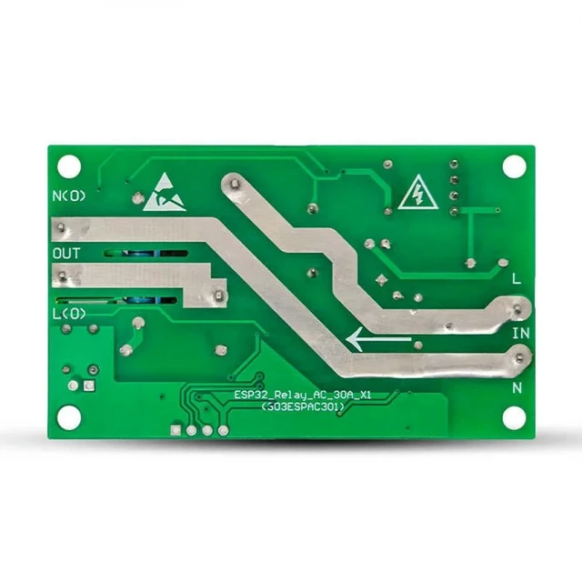Alt view image 4 of 6 - ESP32 Bluetooth-compatible Relay Module Single Channel AC220V Power Supply Board 30A Support UART Burning Development