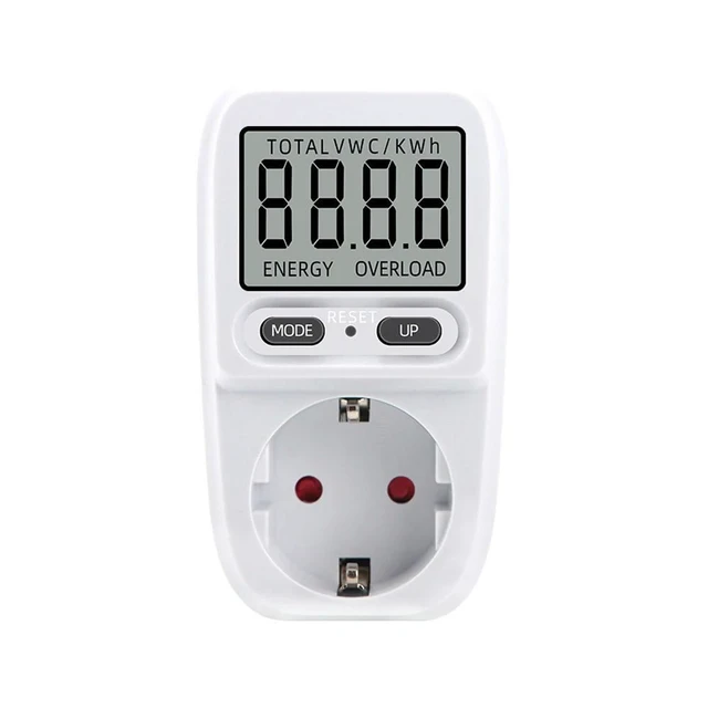 Alt view image 10 of 12 - AC 230V EU Digital LCD Power Meter Wattmeter Socket Energy Meter Socket Electric Tester Kwh Measuring Outlet Power Analyzer