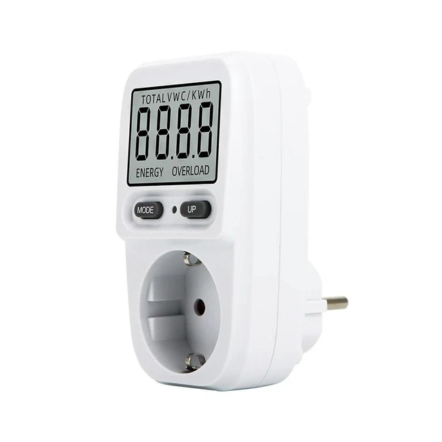 Alt view image 8 of 12 - AC 230V EU Digital LCD Power Meter Wattmeter Socket Energy Meter Socket Electric Tester Kwh Measuring Outlet Power Analyzer