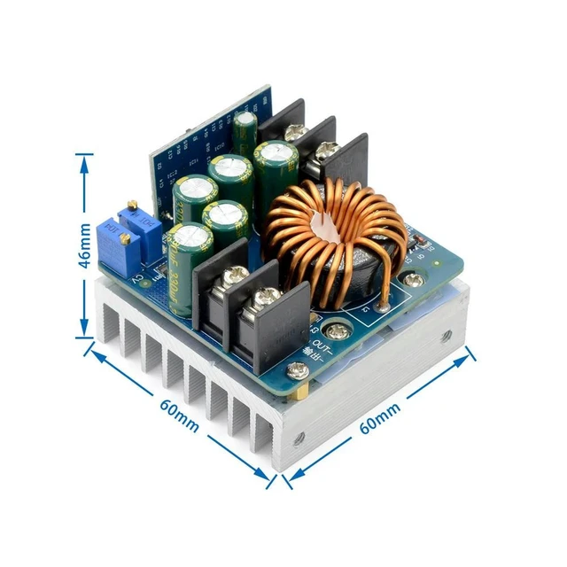 Alt view image 9 of 13 - Voltage Constant Current Adjustable Power Supply Module DC-DC 400W Step Down Converter Charging LED Driver Power Module