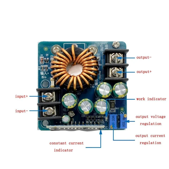 Alt view image 7 of 13 - Voltage Constant Current Adjustable Power Supply Module DC-DC 400W Step Down Converter Charging LED Driver Power Module
