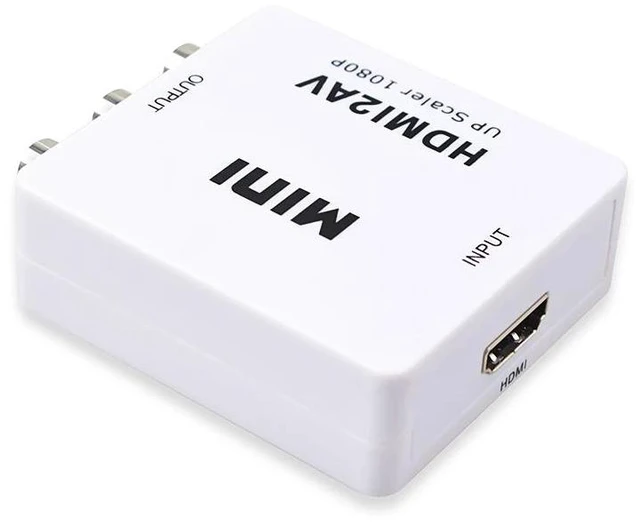 Alt view image 11 of 12 - HDMI-compatible to RCA Converter AV/CVBS L/R Audio Video Set Top Box Up Scaler 1080P MINI HD2AV Support NTSC PAL Output HD To AV
