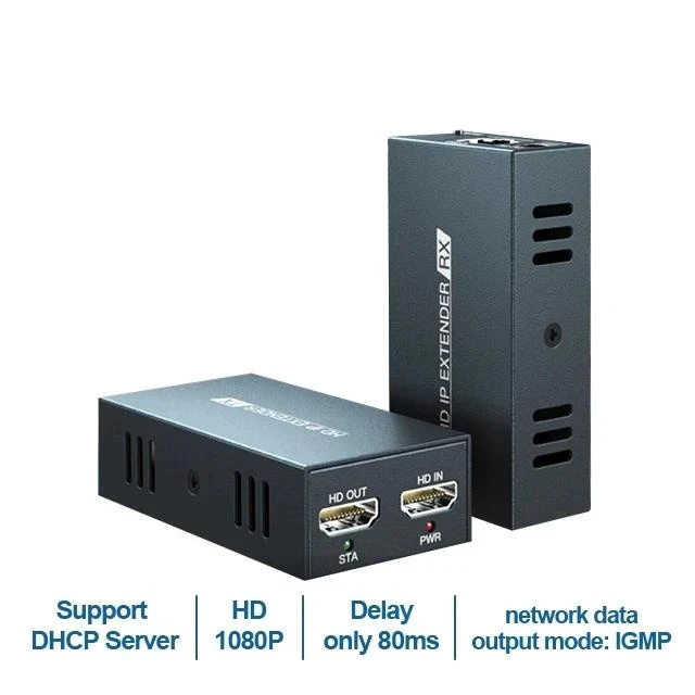 Alt view image 12 of 12 - (UK Plug)(1 RX only)200M HDMI Extender over IP Rj45 Cat5e/6 Cable 1080P HDMI Splitter Extender Video Tranmit Support One to Many By Ethernet Switch