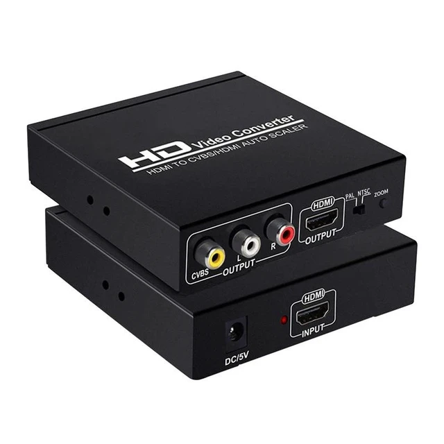 Alt view image 8 of 12 - 1080P HDMI To HDMI AV RCA Converter Scaler AV Splitter Converter for PS4 Apple TV DVD STB Support 1080P PAL NTSC 5.0 HDMI To RCA(EU Plug)