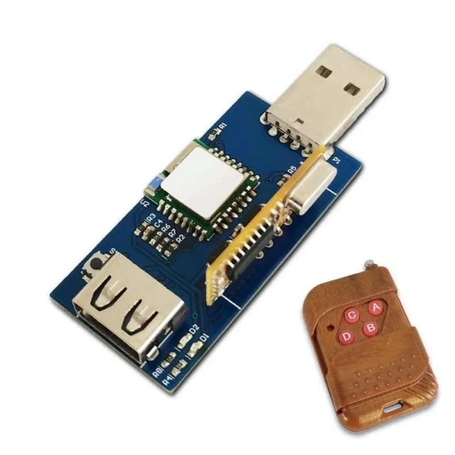 Alt view image 8 of 12 - EWeLink USB Switch /433Mhz Remote Control Timer Switch Board USB Output Control Module with USB Data Transmission