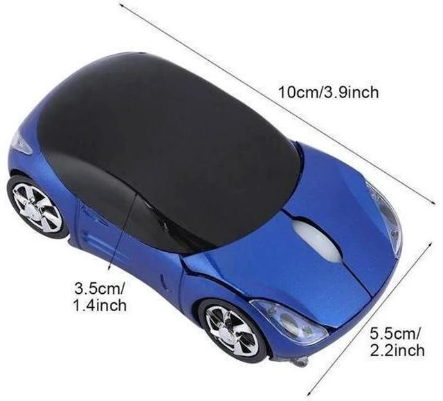 Alt view image 12 of 14 - 2.4G Car Mouse with USB Reciver 1600DPI Optical Mouse for PC Computer Laptop Tablet, High Cute Mouse for XP/Win7/ME/2000/for OS (Blue)