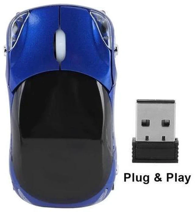 Alt view image 13 of 14 - 2.4G Car Mouse with USB Reciver 1600DPI Optical Mouse for PC Computer Laptop Tablet, High Cute Mouse for XP/Win7/ME/2000/for OS (Blue)
