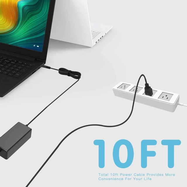 Alt view image 12 of 12 - 65W AC Adapter Charger Fit for Dell Inspiron 5510 5410 5515 5415 5518 5418 Vostro 5515 5415 P106F001 P143G001 Laptop Power Supply Adapter Cord