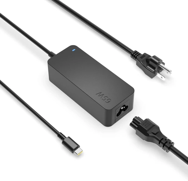 Alt view image 8 of 14 - 65W 45W USB-C Fast Charger Fit for HP Elitebook 840 Spectre x360 Chromebook Elite x2 x3 Type-C Laptop AC Power Adapter Supply Cord