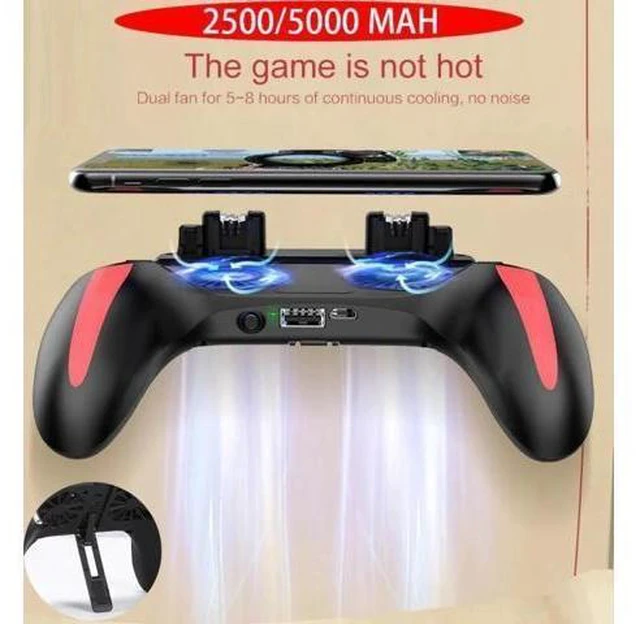 Alt view image 11 of 12 - Gamepad Pubg Controller Double Cool Fan 5000 Mah Powerbank Game-Controller Android Joystick Mobile Game Pad