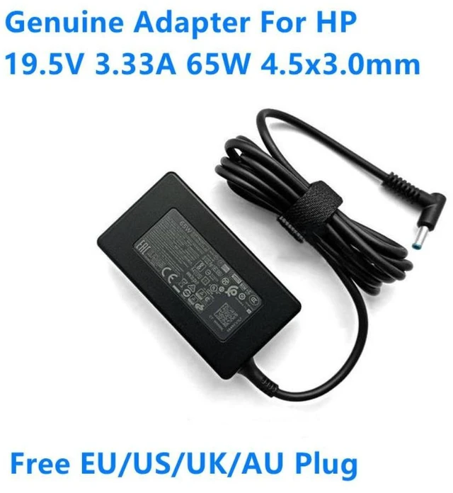 Alt view image 3 of 6 - 19.5V 3.33A 65W TPN-DA17 TPN-LA16 AC Adapter For HP 65W Laptop Power Supply Charger