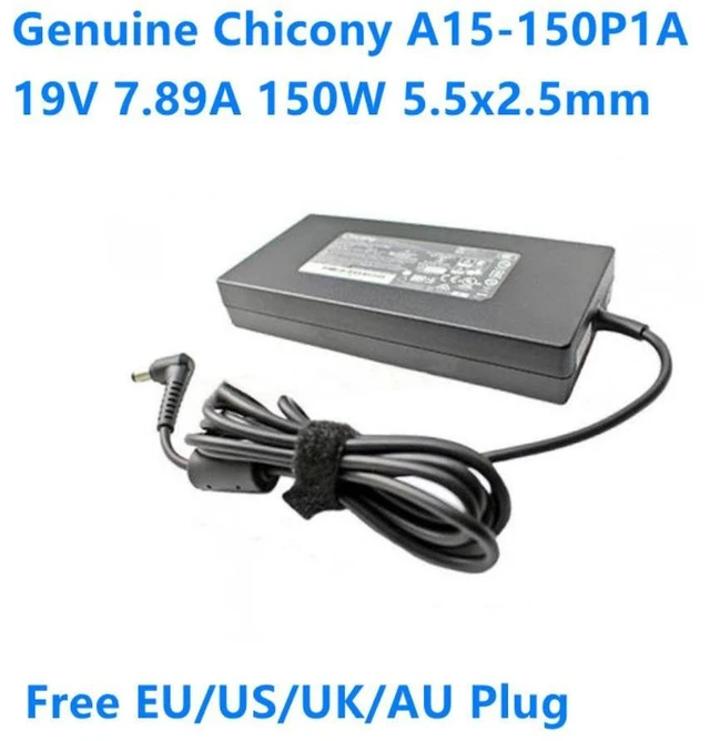 Alt view image 3 of 6 - Chicony A15-150P1A 19V 7.89A 150W A150A010L AC Adapter For CLEVO W650KK1 P955EP6 P950HP6 Laptop Power Supply Charger