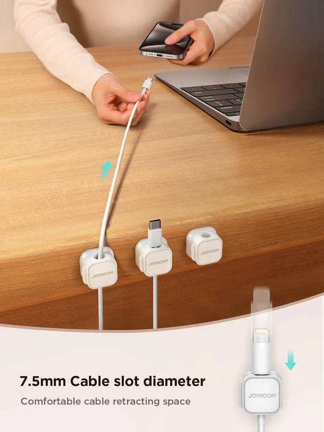 Alt view image 10 of 14 - 9 Pack Magnetic Cable Clips, Cord Organizer Adhesive Wire Holder