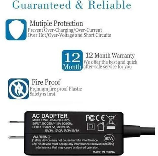 Alt view image 12 of 14 - 87W / 90W USB C Power Adapter, Type C Power Delivery PD Wall Charger 87W (Compatible 61W, 45W, 30W and 12W) for MacBook Pro Air 2018, HP, Dell, Lenovo and Any Laptops or Smart Phones with USB C