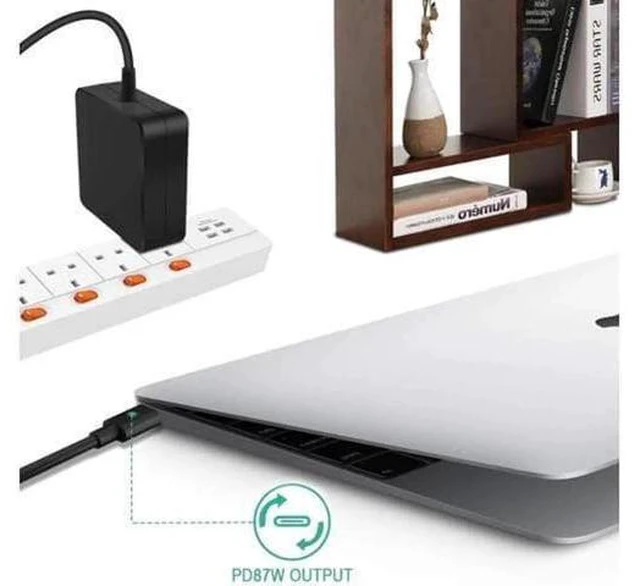 Alt view image 13 of 14 - 87W / 90W USB C Power Adapter, Type C Power Delivery PD Wall Charger 87W (Compatible 61W, 45W, 30W and 12W) for MacBook Pro Air 2018, HP, Dell, Lenovo and Any Laptops or Smart Phones with USB C