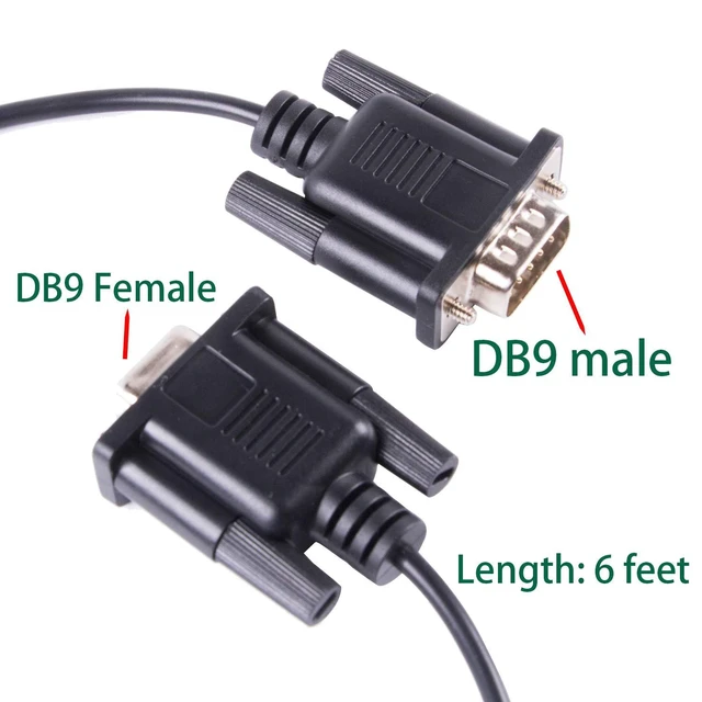Alt view image 9 of 12 - DB9 Male to Female Cable for APC UPS 940 0024c SUA-1000ICH SUA-1500ICH Communication Cable Serial Kable