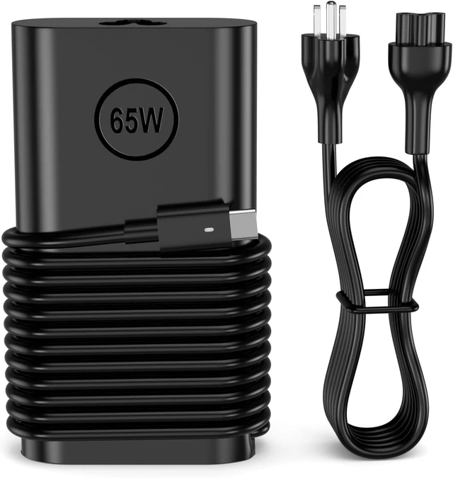 Alt view image 8 of 14 - 65W 45Watt USB C Charger for Dell Laptop Charger Replacement Dell Latitude 5520 5420 5320 5430 7420 7390 7320 7400 Dell XPS 13 15 Chromebook 3100 Computer Fast Charging Type C Power Supply Cord