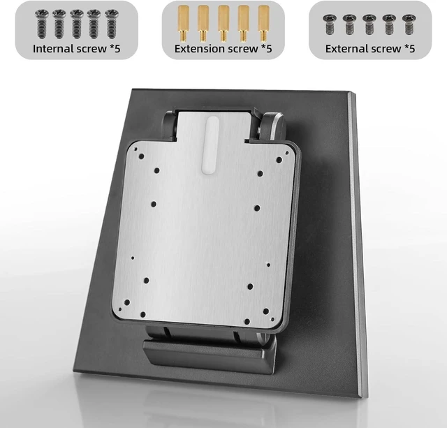 Alt view image 10 of 10 - Adjustable Foldable Single Monitor Mount, Low Profile VESA Monitor Desk Mount 75x75mm & 100x100mm, Fits 10-27 Inch LCD Touch Screens