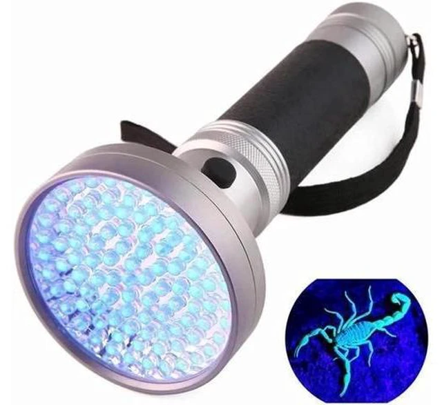 Alt view image 10 of 10 - 100 LED UV Flashlight Blacklight Ultra Violet Light Inspection Lamp Light Outdoor Waterproof Lamp