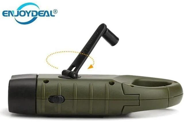 Alt view image 10 of 10 - Powered Flashlight Hand Crank Dynamo Rechargeable LED Light Lamp Charging Powerful Torch For Outdoor Camping