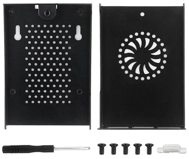 Alt view image 8 of 11 - For Raspberry Pi 5 Aluminum Alloy Shell Active And Passive Cooling Radiator Enclosure Metal Case For Rpi 5