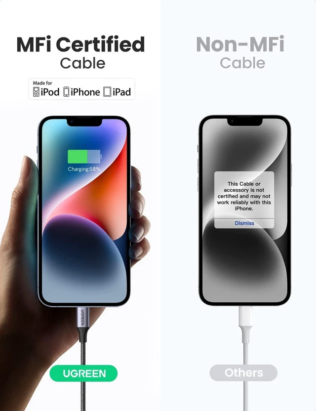 Alt view image 10 of 14 - USB C to Lightning Cable 3FT - MFi Certification Lightning Cable Compatible with iPhone 14/14 Pro/14 Pro Max, iPhone 13/12/11/X/XR/XS/8 Series, iPad 9, AirPods Pro, and More