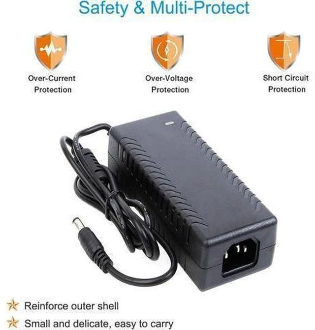 Alt view image 11 of 14 - 24V 2.5A Power Supply - AC DC 24V 2.5A Power Adapter AC/DC 60W Transformers Cord 5.5 x 2.5mm DC Plug Jack Connector 2.4A Compatible with 24Volt 0-2.5 Amp / 0-2500mA