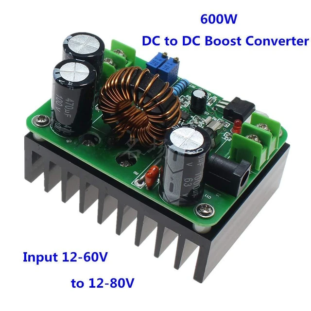 Alt view image 10 of 14 - 600W High Power DC to DC Boost Converter DC 12-60V to 12-80V Boost Module Board Step-up Transformer