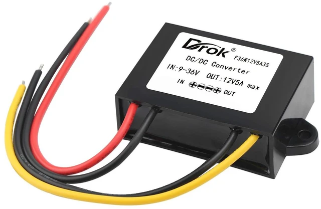 Alt view image 15 of 20 - DC-DC Stabilizer, 9V-36V to 12V Boost Buck Converter 5A 60W Waterproof Auto Step Up Down Voltage Regulator 12V Volt Transformer for Car Audio Solar Power System LCD Television LED Display Screen