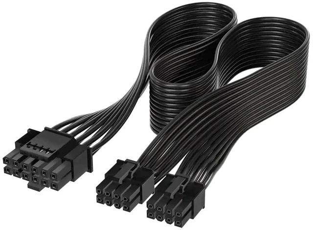 Alt view image 8 of 14 - ATX3.0 PCIe 5.0 12VHPWR Power Modular Cable to Dual ATX 8Pin for 3080 3090TI PSU 16Pin 12Pin+4Pin Graphics Card
