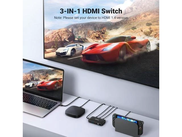 Alt view image 12 of 14 - UGREEN HDMI Switch 3 in 1 Out 4K HDMI Splitter with Remote Supports HDR CEC 3D HDCP1.4 HDMI 3 Port Box Hub 4K 30Hz, Compatible with Switch/Switch 2 PS5 PS4 Xbox Fire Stick Roku Apple TV PC