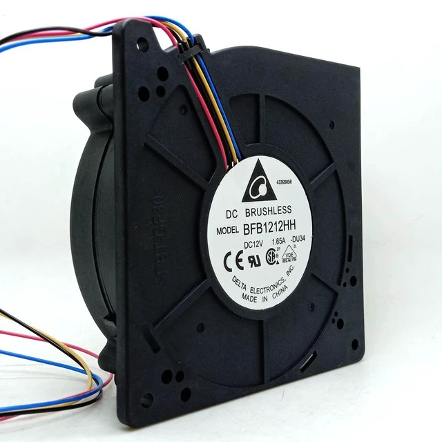 Alt view image 5 of 8 - DC Blower Turbine,BFB1212HH for Delta Electronics 12cm Cooler,Double Ball Bearing PWM 12032 12V Cooling Fan