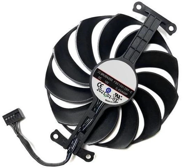 Alt view image 6 of 10 - Graphics Card Cooling Fans Suitable forASUS Phoenix GTX 1650 RTX 3050 3060 RX 6400 Series FDC10U12D9-C 95mm 12V 0.45A 6 Pin 4 Wires Desktop Video Card Cooler Fans GPU Fan