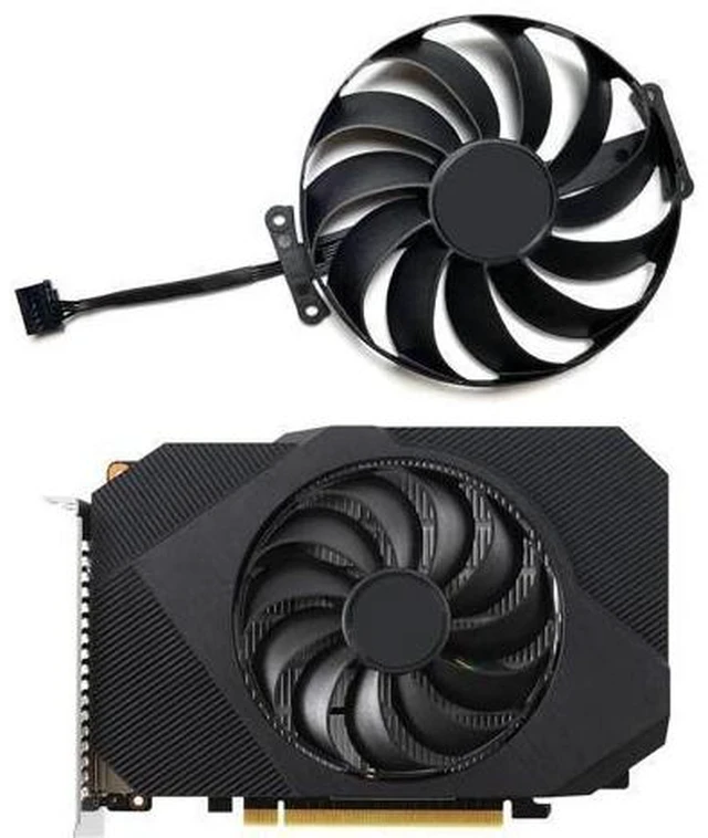 Alt view image 7 of 10 - Graphics Card Cooling Fans Suitable forASUS Phoenix GTX 1650 RTX 3050 3060 RX 6400 Series FDC10U12D9-C 95mm 12V 0.45A 6 Pin 4 Wires Desktop Video Card Cooler Fans GPU Fan