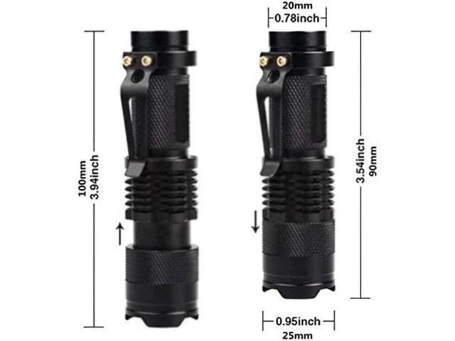 Alt view image 8 of 10 - Flashlight Ultra Violet Light Zoom Mini Light Pet Urine Stains Detector Scorpion 14500 Battery Waterproof Torch Portable Lamp