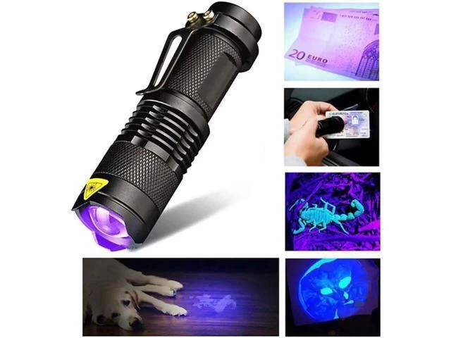 Alt view image 6 of 10 - Flashlight Ultra Violet Light Zoom Mini Light Pet Urine Stains Detector Scorpion 14500 Battery Waterproof Torch Portable Lamp