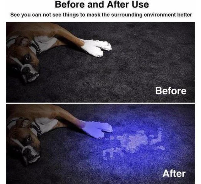 Alt view image 10 of 10 - Flashlight 365nm/395nm Ultra Violet Light Zoomable light Torch Lamp For Marker Checker Detection Using AA/14500 battery