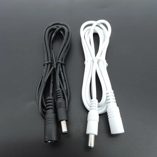 Alt view image 7 of 12 - 1/1.5/5m white black DC Power supply Male to female connector Cable Extension Cord Adapter Plug 20 22awg 5.5x2.1mm for strip L(White 22awg)
(3M)
