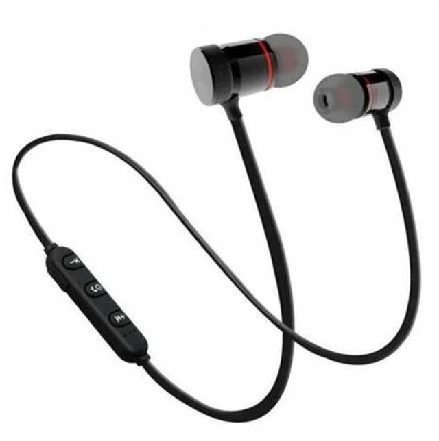 Alt view image 10 of 10 - Earbuds Metal Earphones With Mic Magnetic Bluetooth Earphone Sports Neckband Wireless Gaming Headset For IPhone