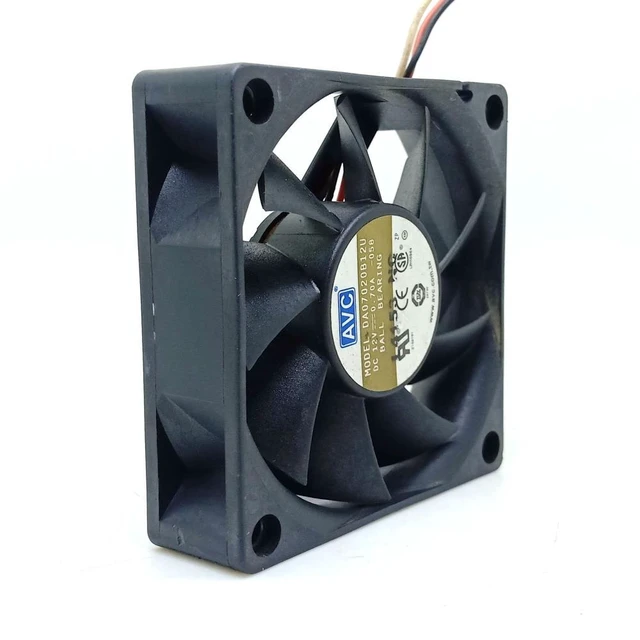 Alt view image 6 of 9 - 70mm pc cooling fan 7020 fan DA07020B12U 12V dual ball high volume CPU case fan 7CM