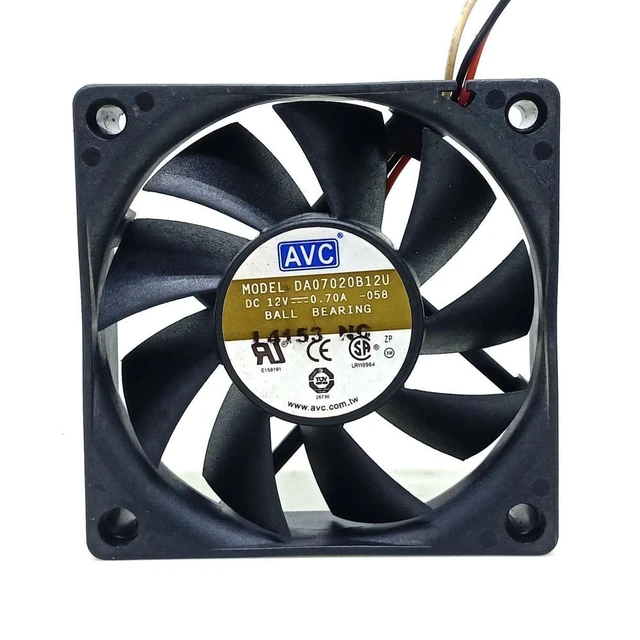 Alt view image 5 of 9 - 70mm pc cooling fan 7020 fan DA07020B12U 12V dual ball high volume CPU case fan 7CM