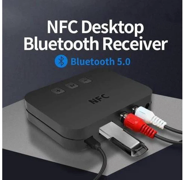 Alt view image 7 of 10 - 5.0 RCA Audio Receiver APTX LL 3.5mm 3.5 AUX Jack Music Wireless Adapter With Mic NFC For Car TV Speakers