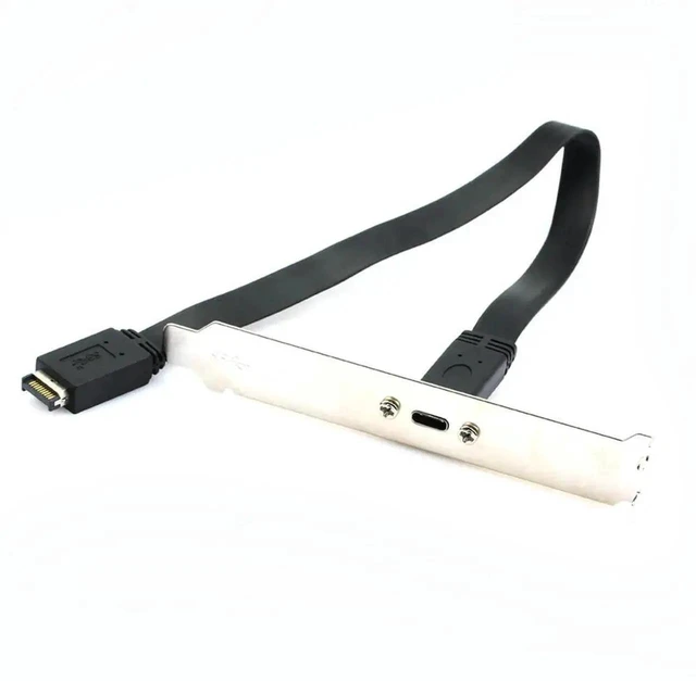 Alt view image 4 of 6 - Connectors USB 3.1 Front Panel Header Type E to Type C Motherboard Extension Cable Gen 2 10Gbps Internal Adapter Cable 30cm