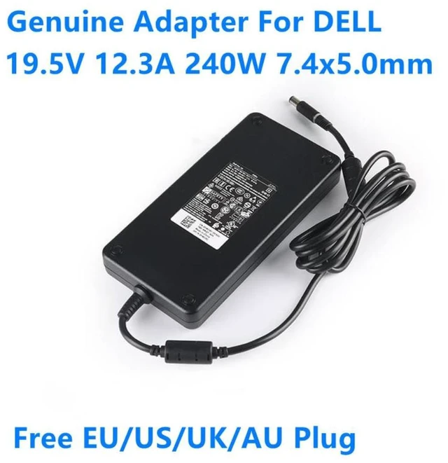 Alt view image 3 of 6 - GA240PE1-00 19.5V 12.3A 240W LA240PM160 Power Supply AC Adapter For Dell Alienware M17X-P11E001 R1 R3 R4 15 R2 Laptop